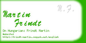 martin frindt business card